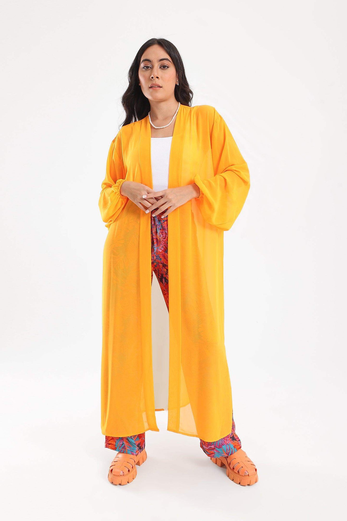 Chiffon Kimono with Side Slits - Carina - ÙƒØ§Ø±ÙŠÙ†Ø§