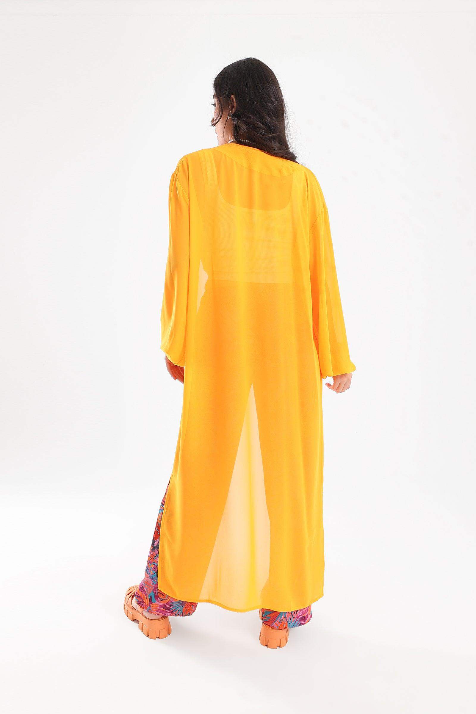 Chiffon Kimono with Side Slits - Carina - ÙƒØ§Ø±ÙŠÙ†Ø§