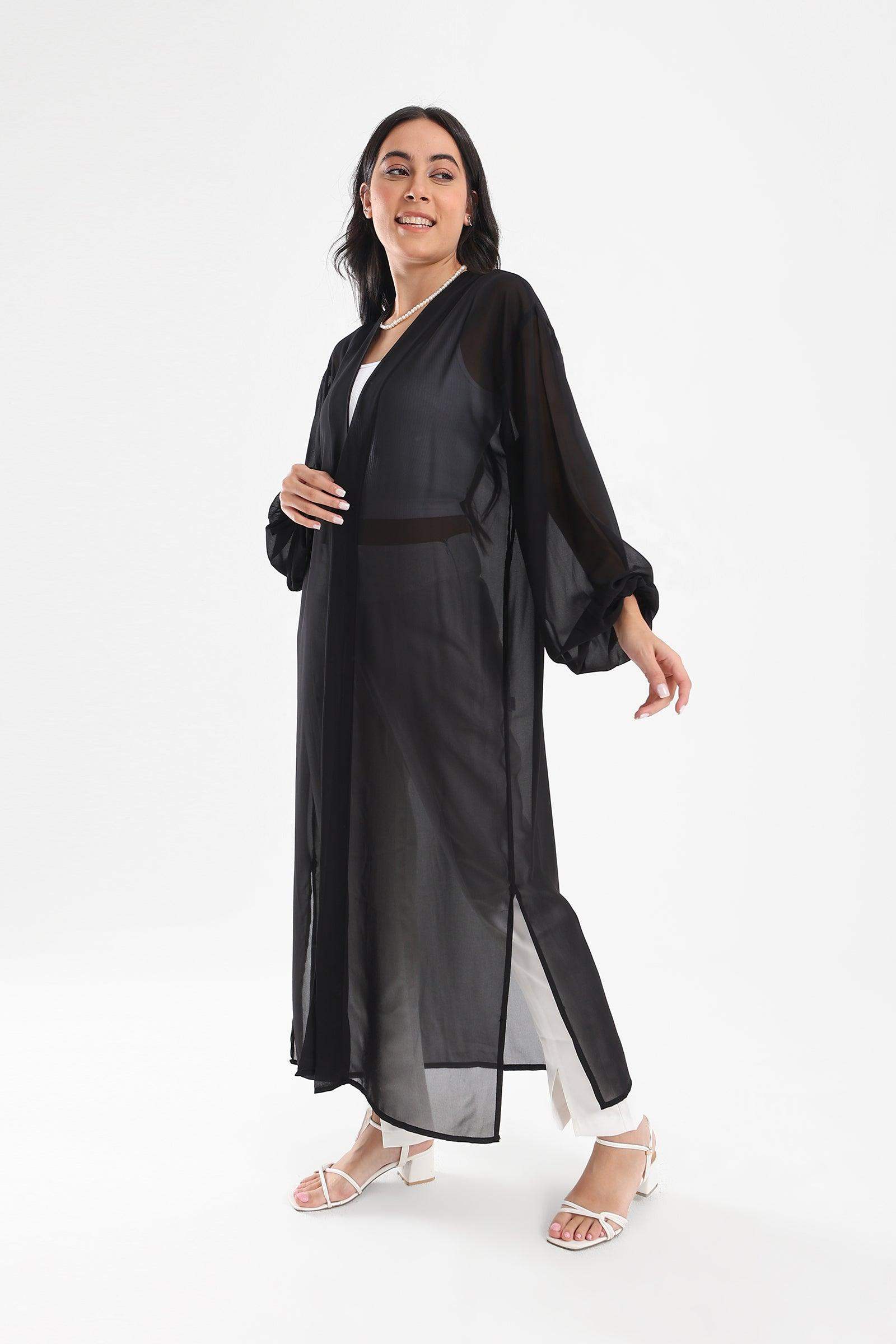 Chiffon Kimono with Side Slits - Carina - ÙƒØ§Ø±ÙŠÙ†Ø§