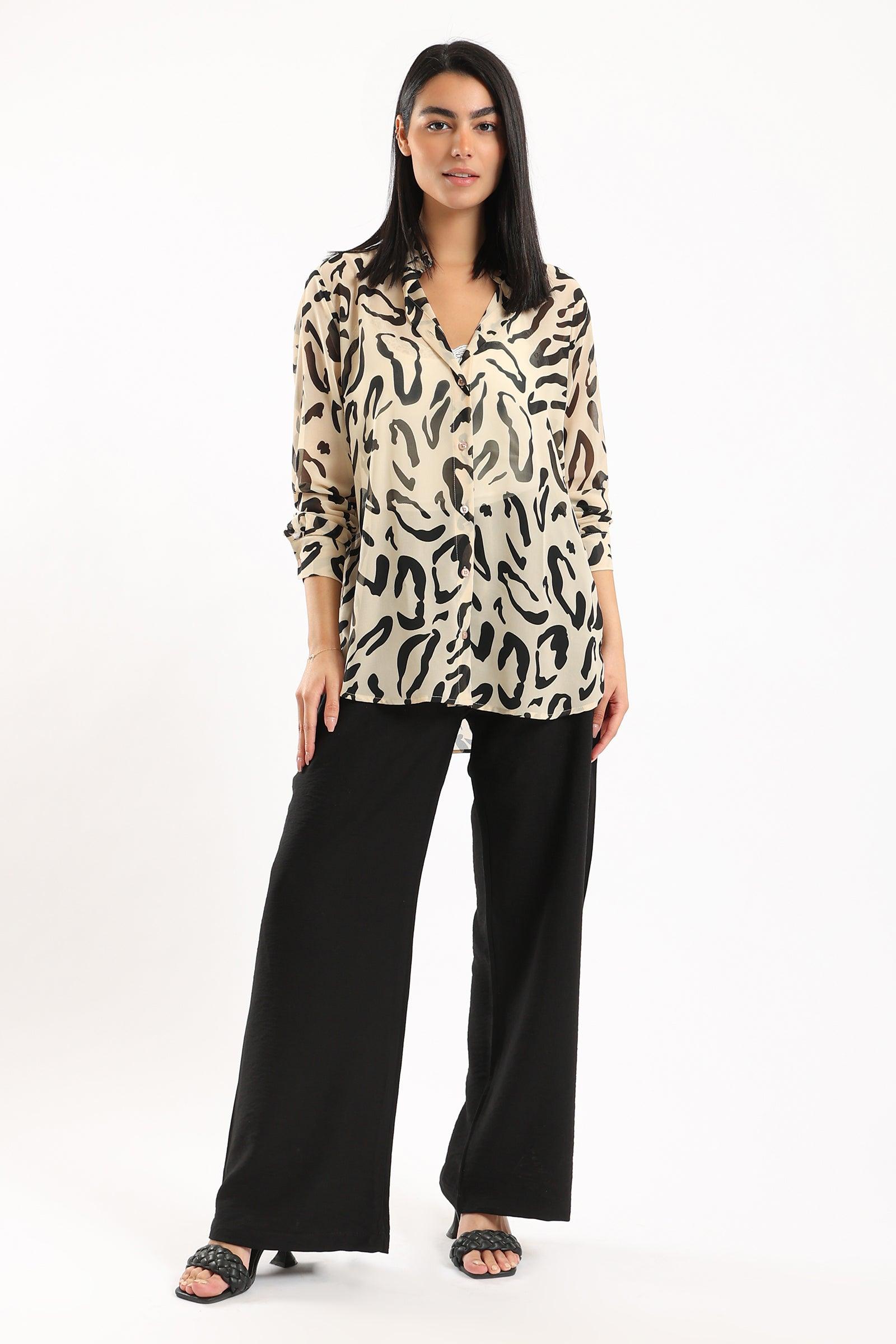 Chiffon Printed Shirt - Clue Wear