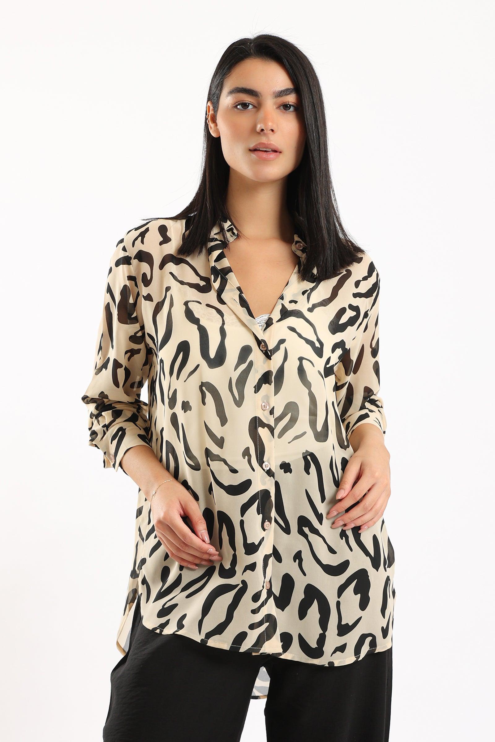 Chiffon Printed Shirt - Clue Wear