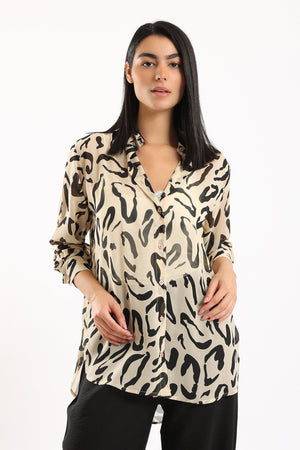 Chiffon Printed Shirt - Clue Wear