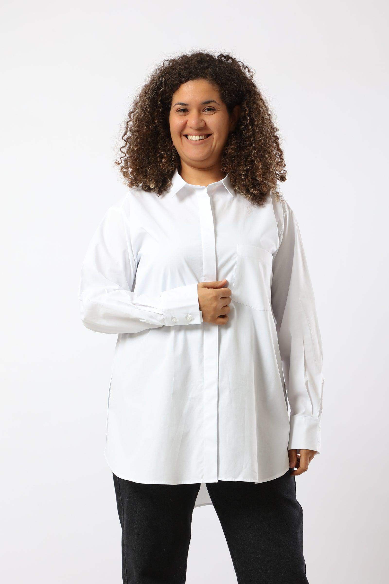 Classic Collar Plain Shirt - Carina - ÙƒØ§Ø±ÙŠÙ†Ø§