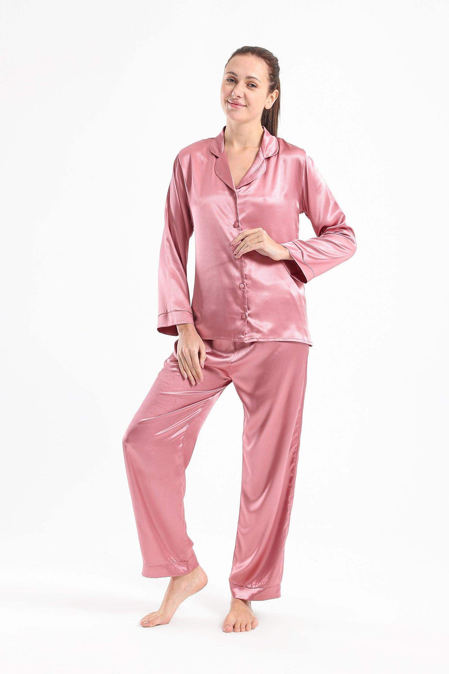 Classic Satin Pyjama Set - Carina - ÙƒØ§Ø±ÙŠÙ†Ø§