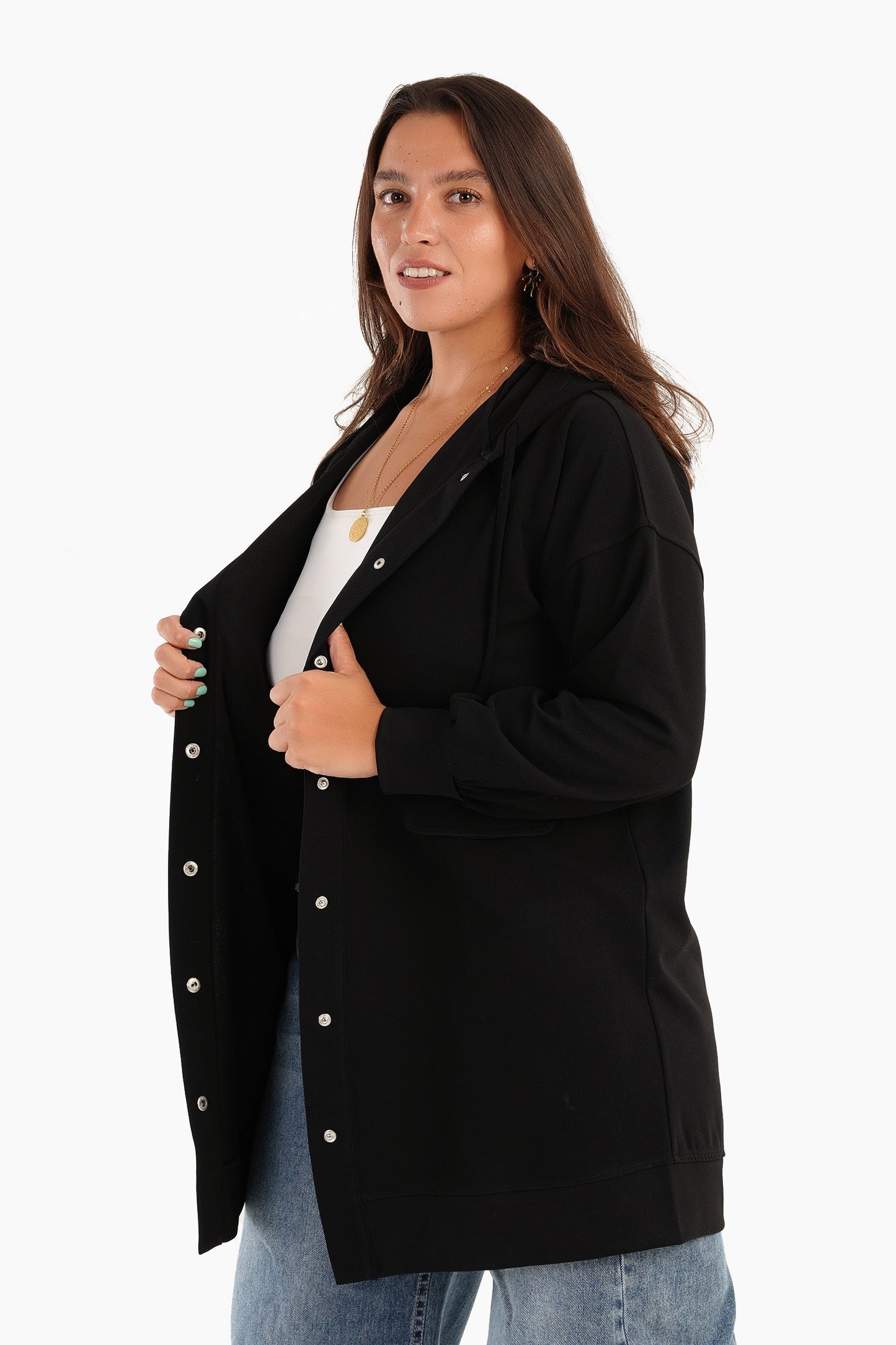 Black Solid Lounge Jacket