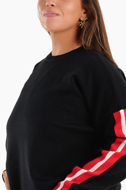 Black Wool Lounge Pullover