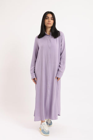 Collared Maxi Shirt Dress - Clue Wear