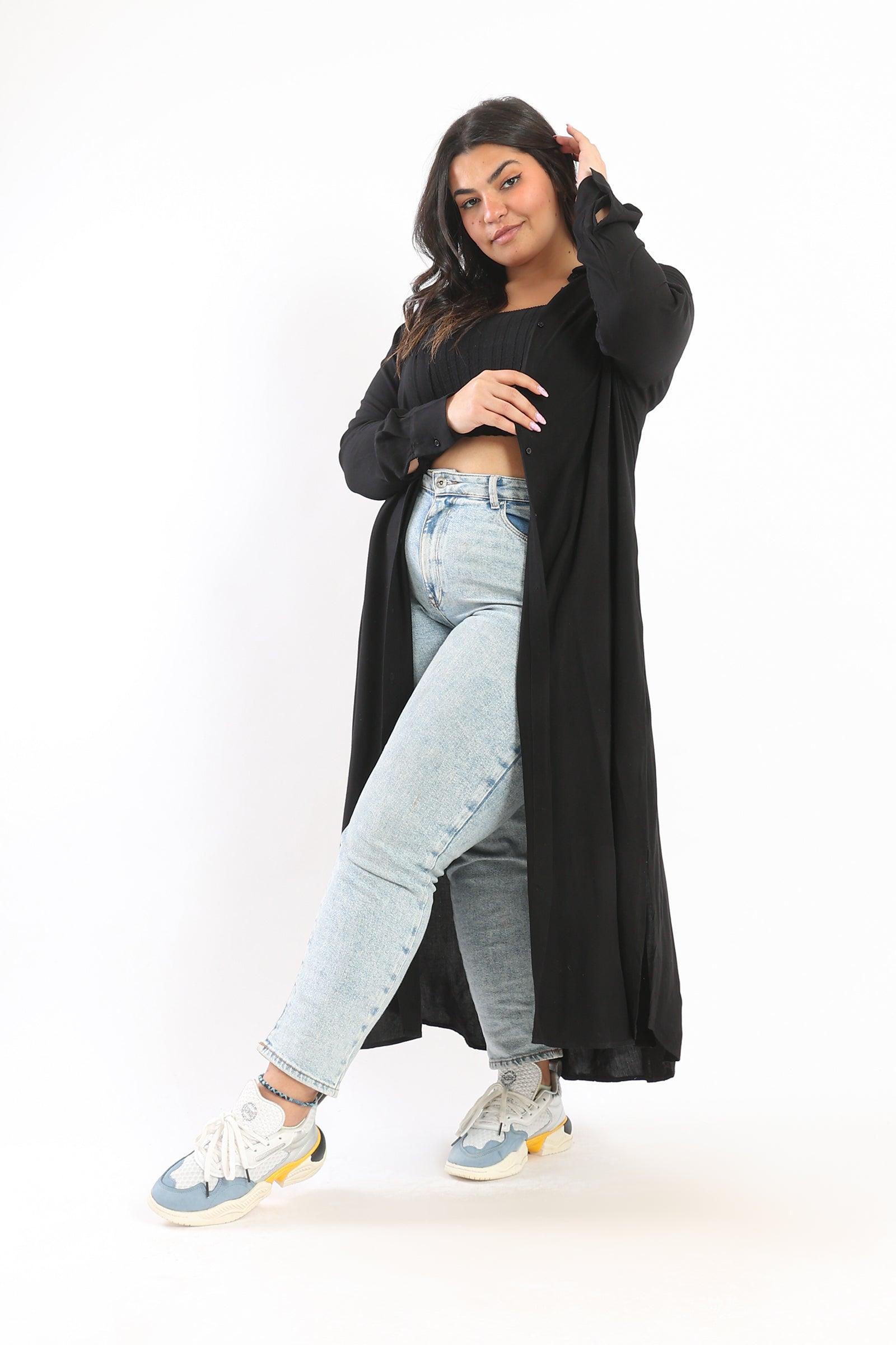 Collared Maxi Shirt Dress - Clue Wear