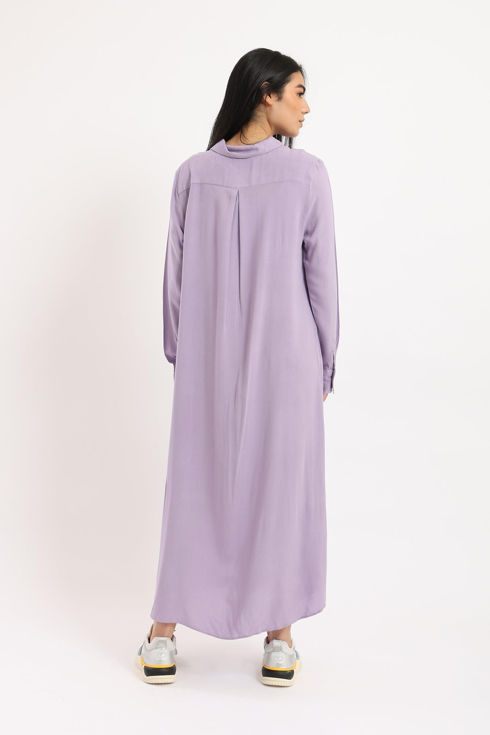 Collared Maxi Shirt Dress - Clue Wear