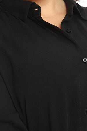 Collared Maxi Shirt Dress - Clue Wear