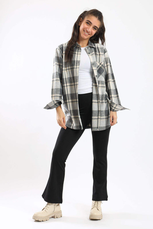 Collared Neck Checkered Shirt - Carina - ÙƒØ§Ø±ÙŠÙ†Ø§