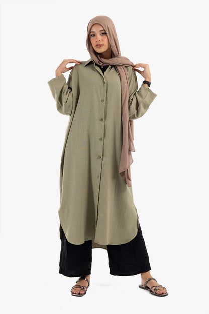 Collared Neck Shirt Dress - Carina - ÙƒØ§Ø±ÙŠÙ†Ø§