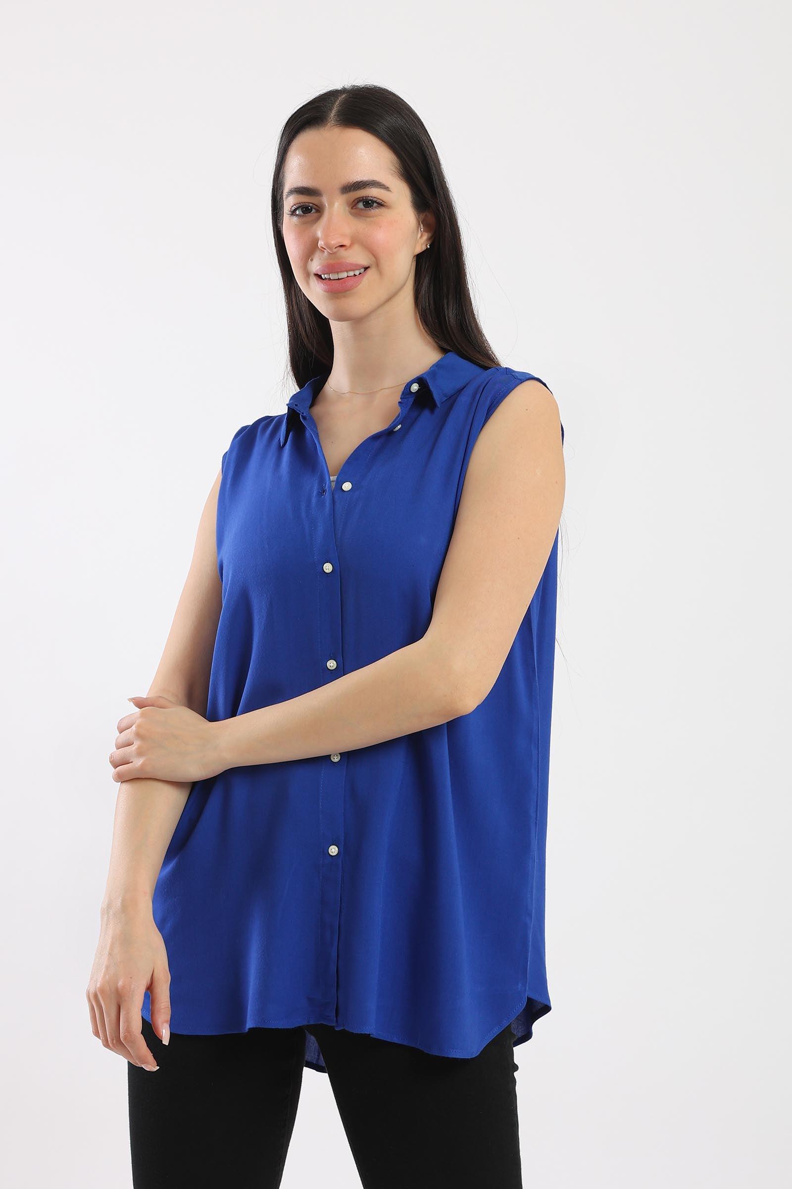 Collared Sleeveless Shirt - Clue Wear