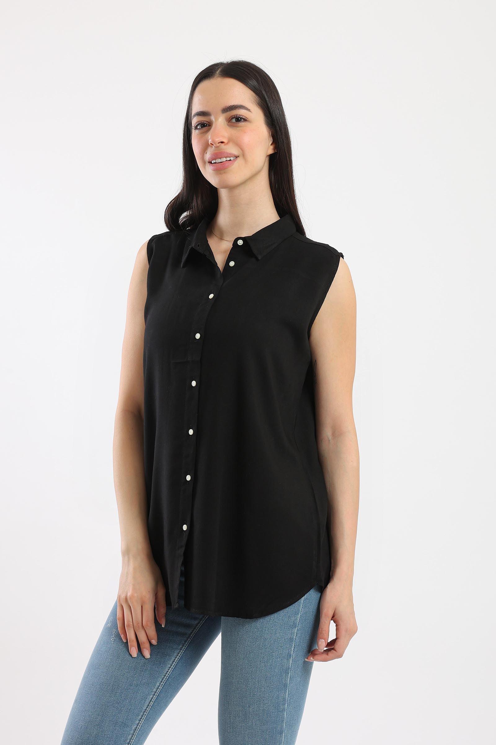 Collared Sleeveless Shirt - Clue Wear