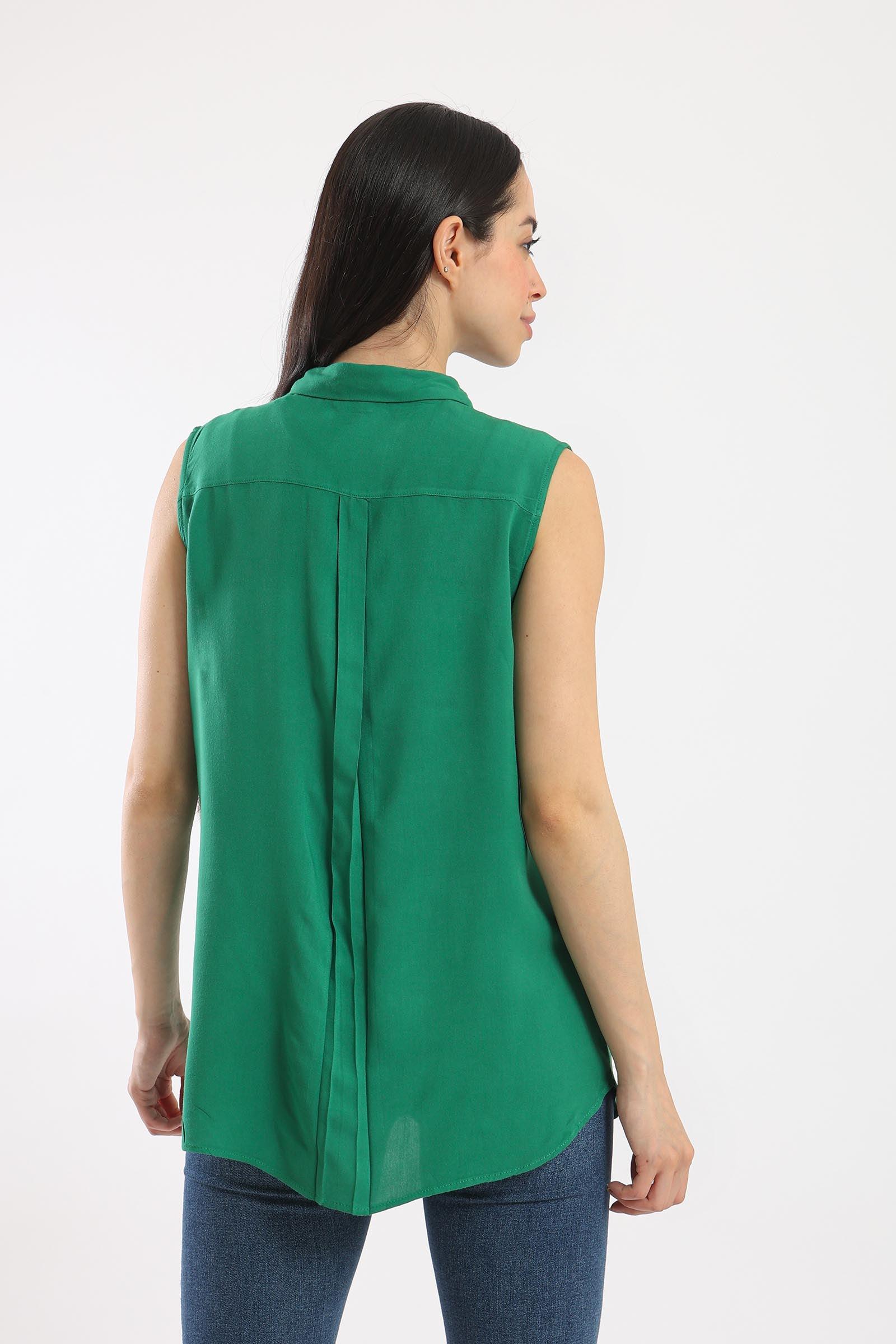 Collared Sleeveless Shirt - Clue Wear
