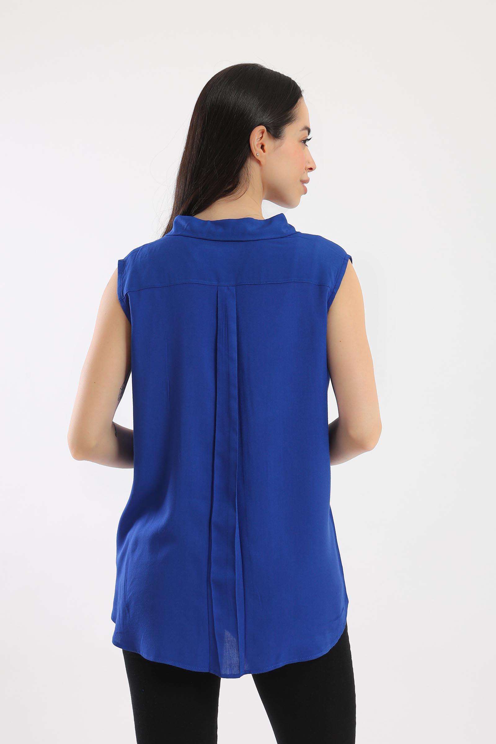 Collared Sleeveless Shirt - Clue Wear