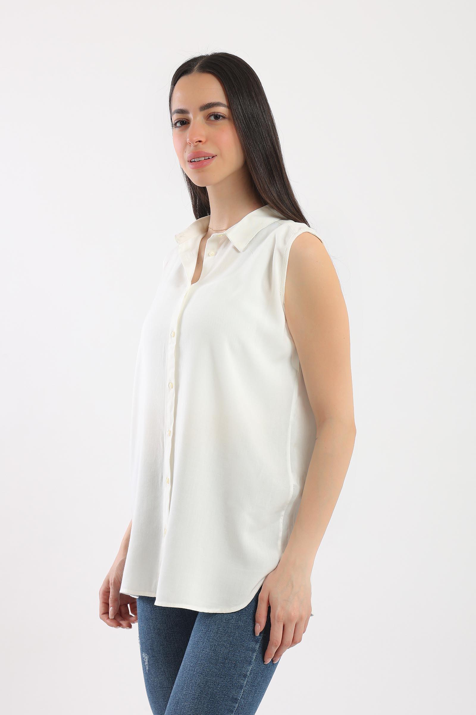 Collared Sleeveless Shirt - Clue Wear