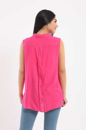 Collared Sleeveless Shirt - Clue Wear