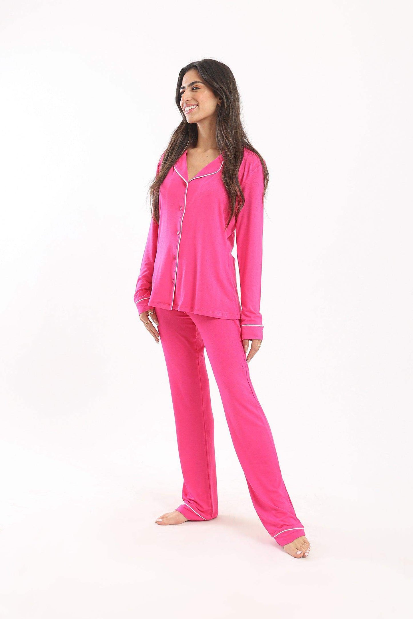 Color Piping Pyjama Set - Carina - ÙƒØ§Ø±ÙŠÙ†Ø§