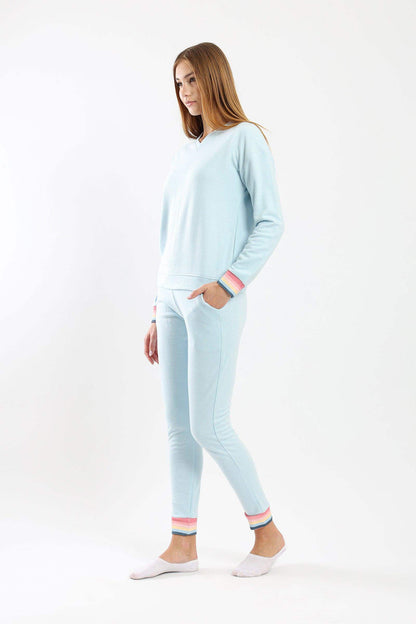 Colored Cuffs Pyjama Set - Carina - ÙƒØ§Ø±ÙŠÙ†Ø§