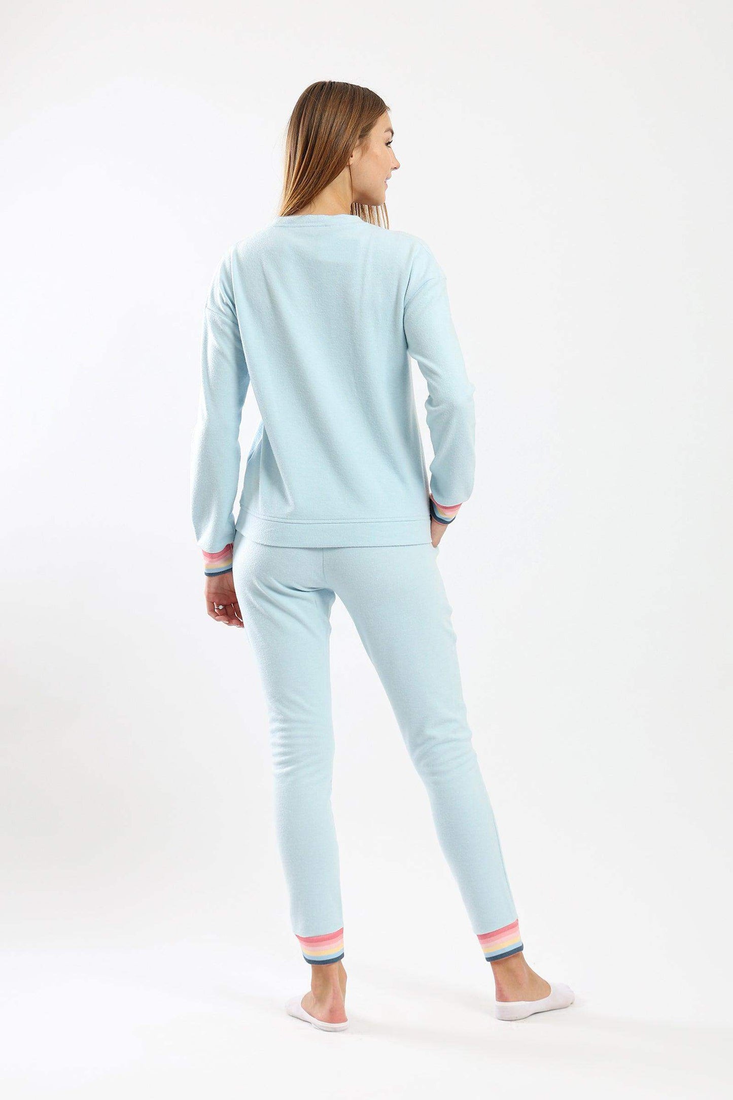 Colored Cuffs Pyjama Set - Carina - ÙƒØ§Ø±ÙŠÙ†Ø§