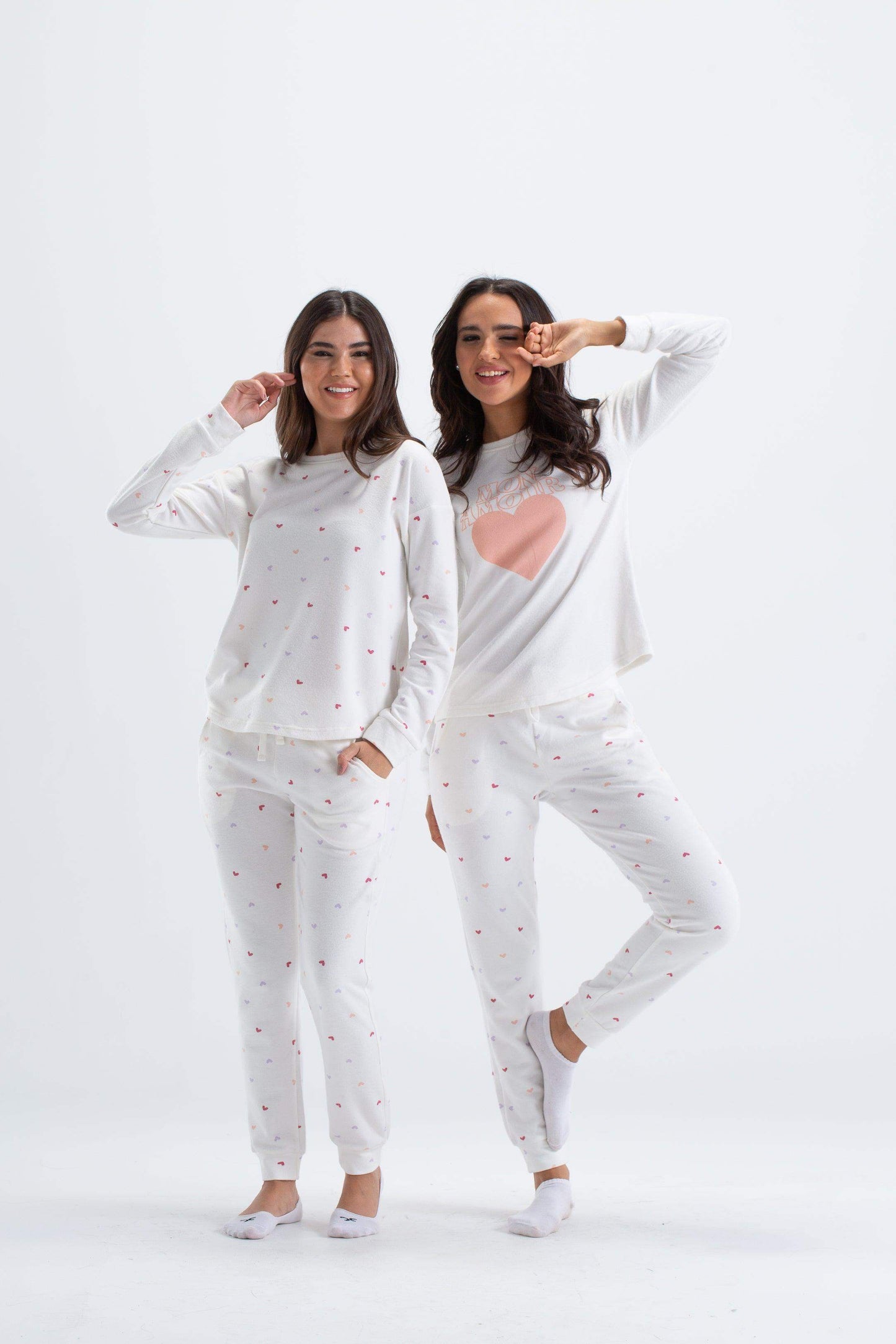 Colored Hearts Pyjama Set - Carina - ÙƒØ§Ø±ÙŠÙ†Ø§