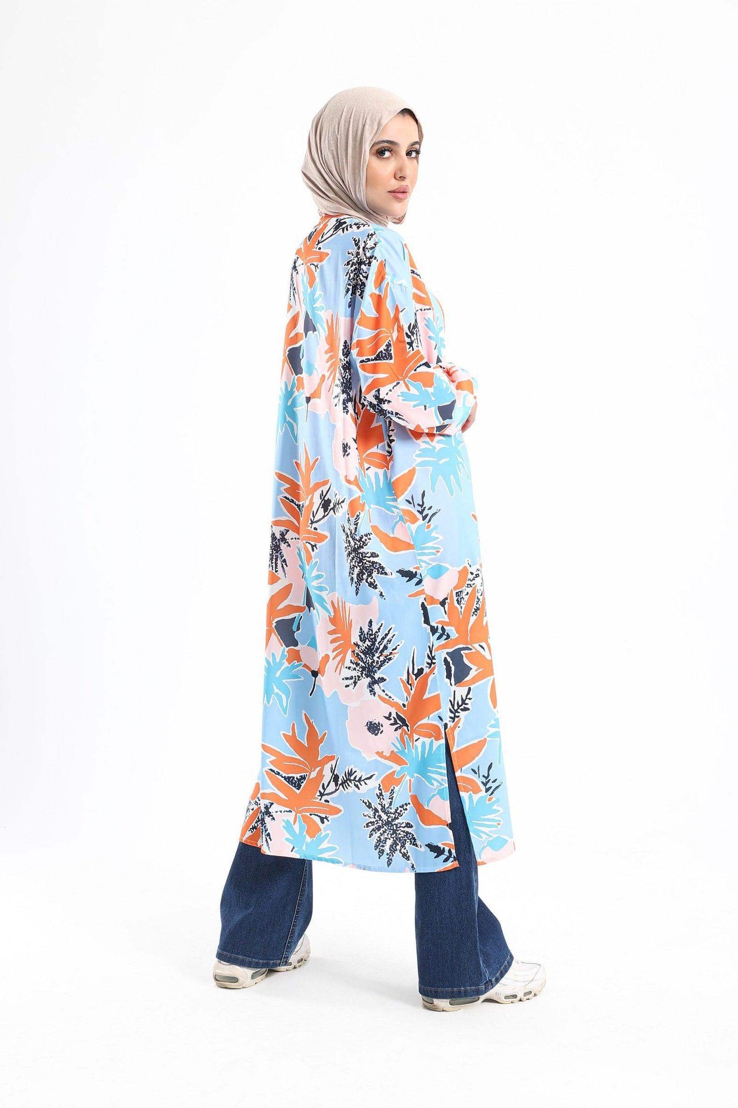 Colored Kimono with Elastic Cuffs - Carina - ÙƒØ§Ø±ÙŠÙ†Ø§