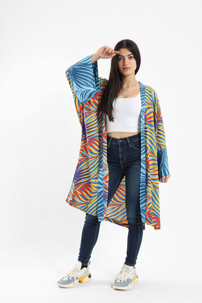 Colored Long Sleeves Kimono - Carina - ÙƒØ§Ø±ÙŠÙ†Ø§