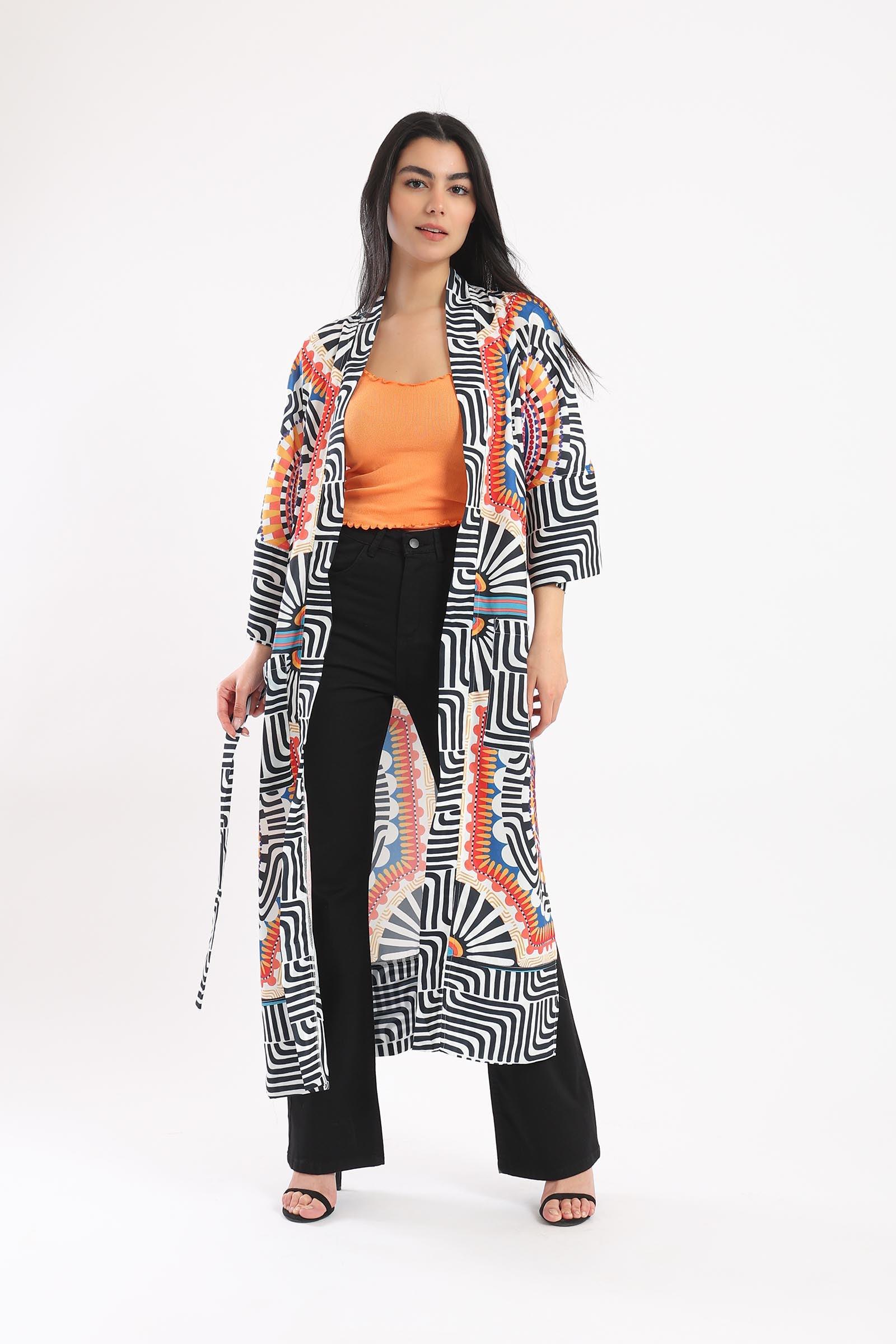 Colorful African Print Kimono - Clue Wear