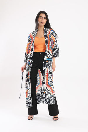 Colorful African Print Kimono - Clue Wear