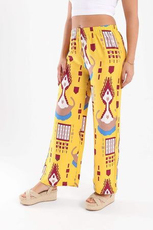 Colorful Boho Print Pants - Carina - ÙƒØ§Ø±ÙŠÙ†Ø§
