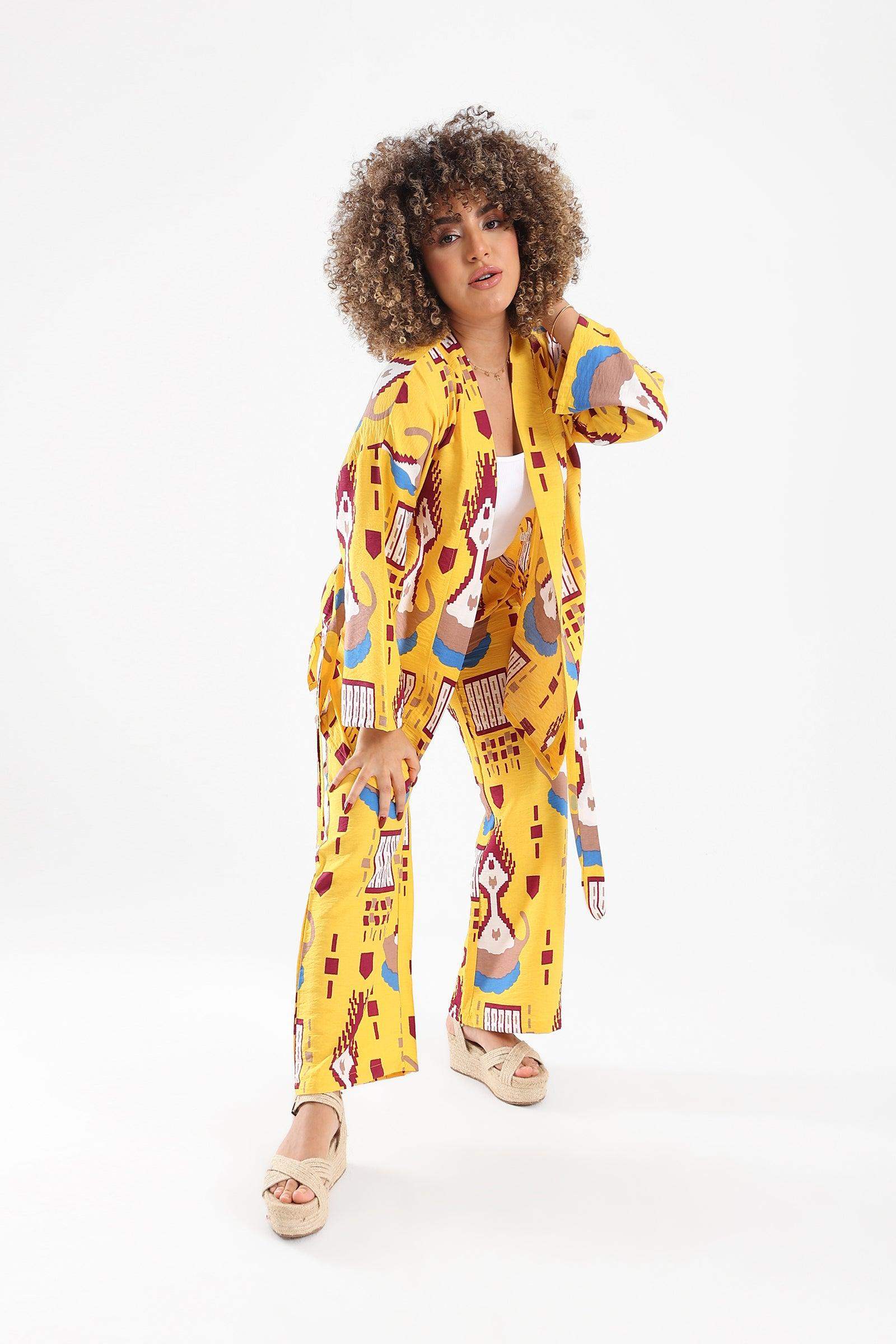 Colorful Boho Print Pants - Carina - ÙƒØ§Ø±ÙŠÙ†Ø§