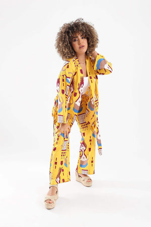 Colorful Boho Print Pants - Carina - ÙƒØ§Ø±ÙŠÙ†Ø§
