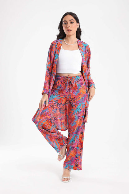 Colorful Printed Full Length Pants - Carina - ÙƒØ§Ø±ÙŠÙ†Ø§