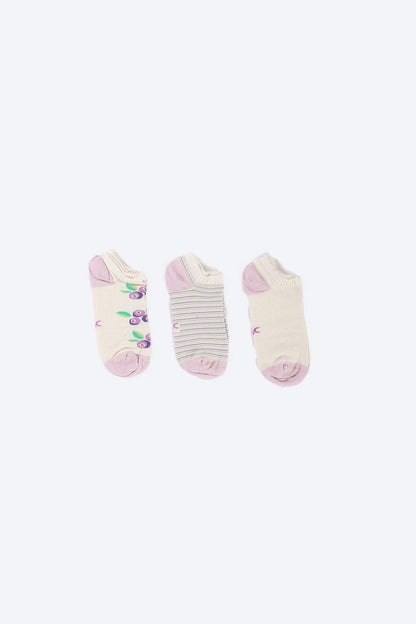 Cotton Ankle Socks - 3 Pairs - Carina - ÙƒØ§Ø±ÙŠÙ†Ø§