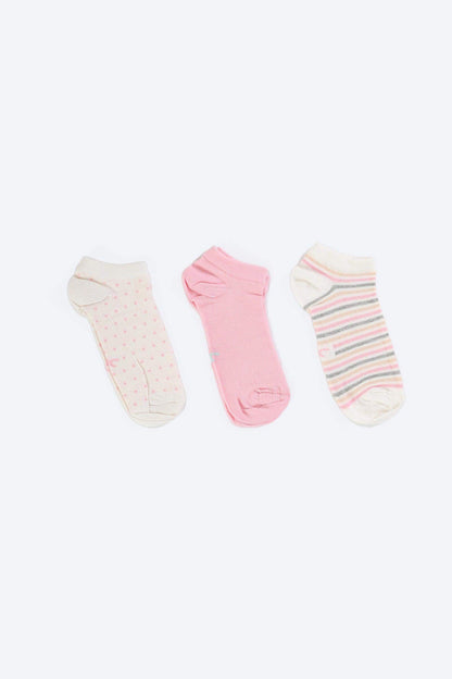 Cotton Ankle Socks - 3 Pairs - Carina - ÙƒØ§Ø±ÙŠÙ†Ø§