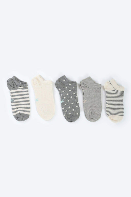 Cotton Ankle Socks - 5 Pairs - Carina - ÙƒØ§Ø±ÙŠÙ†Ø§