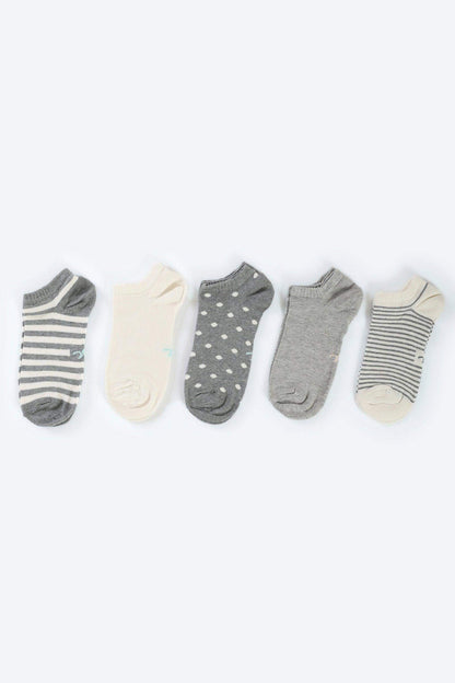 Cotton Ankle Socks - 5 Pairs - Carina - ÙƒØ§Ø±ÙŠÙ†Ø§