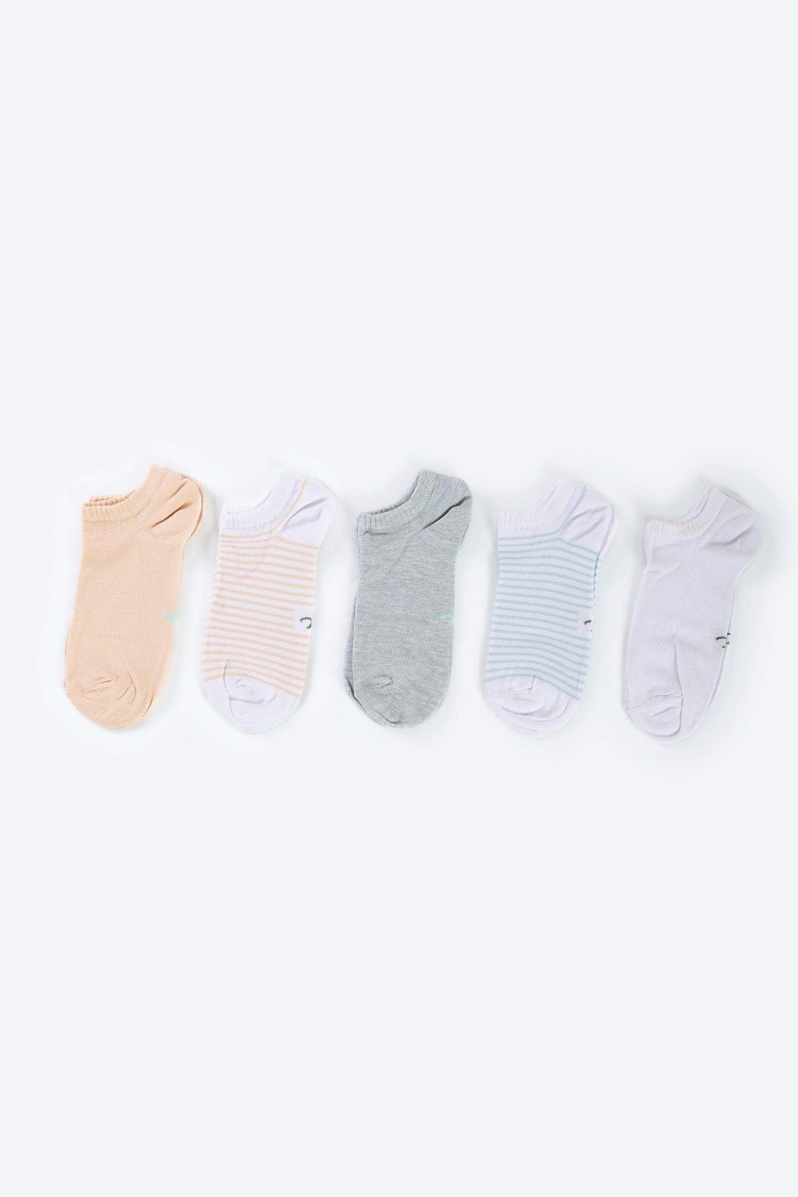 Cotton Ankle Socks - 5 Pairs - Carina - ÙƒØ§Ø±ÙŠÙ†Ø§