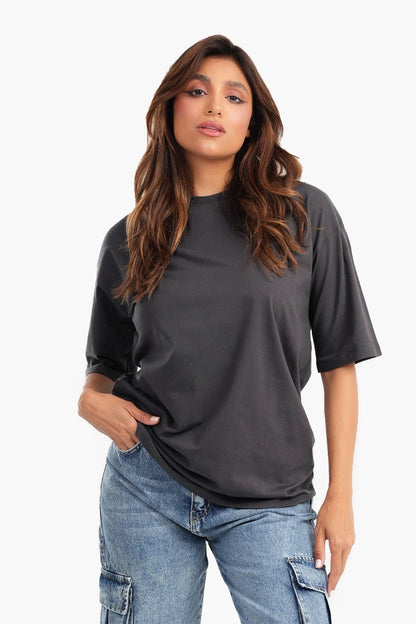 Cotton Comfy Basic T-Shirt - Carina - ÙƒØ§Ø±ÙŠÙ†Ø§