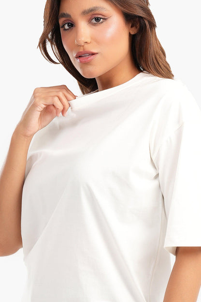 Cotton Comfy Basic T-Shirt - Carina - ÙƒØ§Ø±ÙŠÙ†Ø§