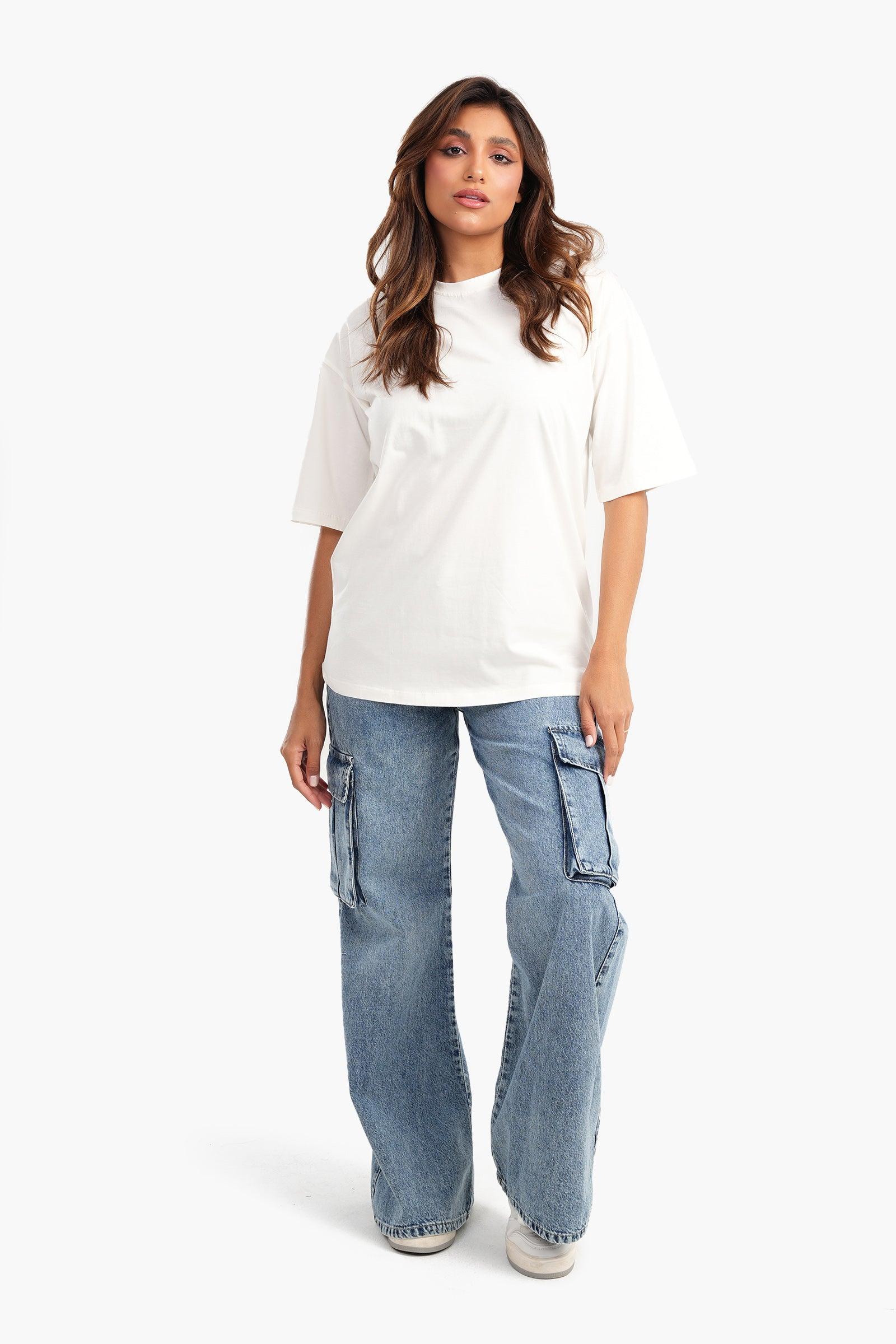 Cotton Comfy Basic T-Shirt - Carina - ÙƒØ§Ø±ÙŠÙ†Ø§