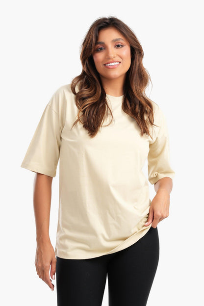 Cotton Comfy Basic T-Shirt - Carina - ÙƒØ§Ø±ÙŠÙ†Ø§