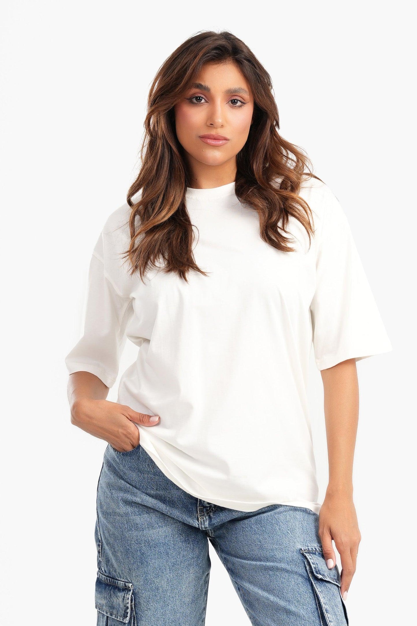 Cotton Comfy Basic T-Shirt - Carina - ÙƒØ§Ø±ÙŠÙ†Ø§