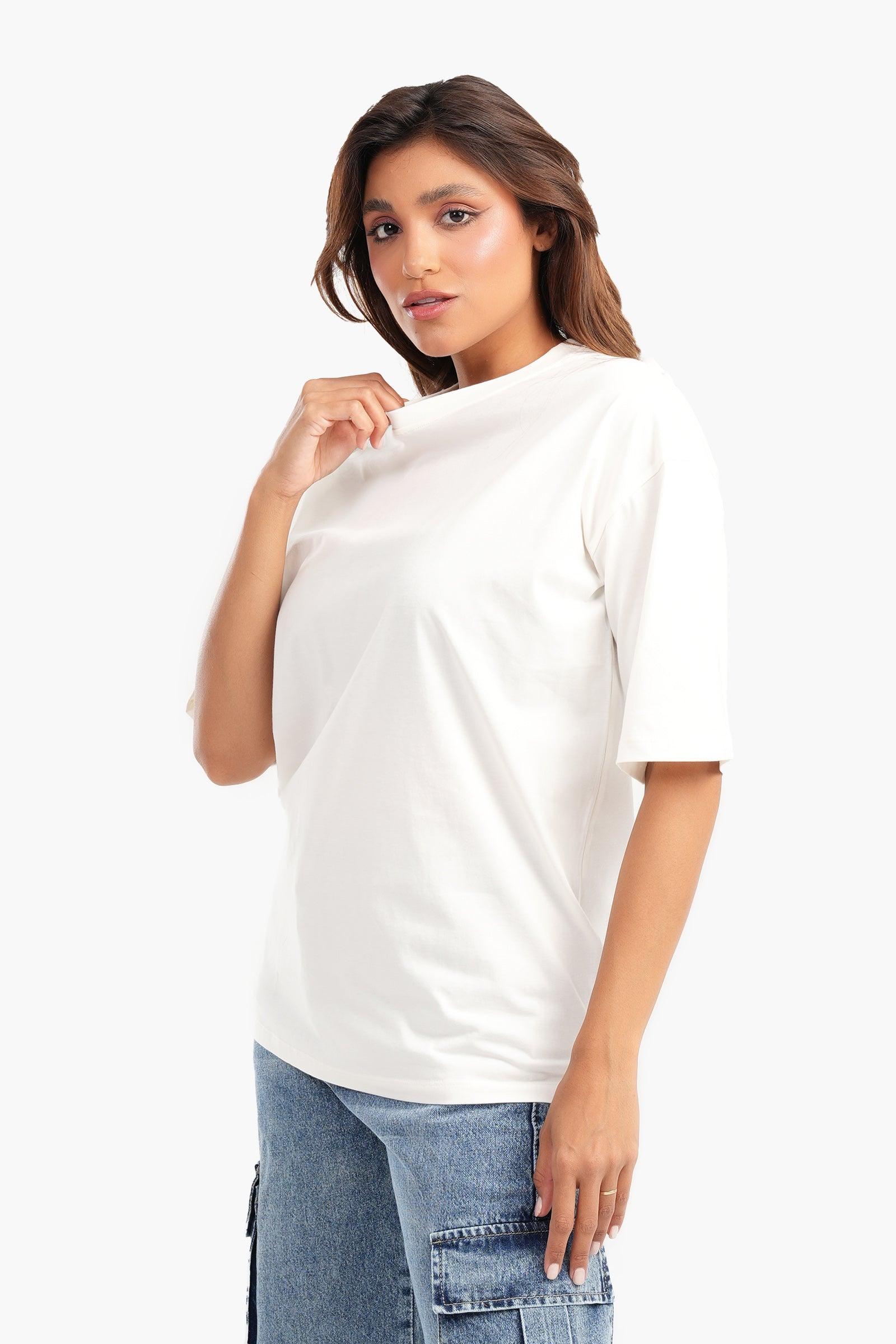 Cotton Comfy Basic T-Shirt - Carina - ÙƒØ§Ø±ÙŠÙ†Ø§