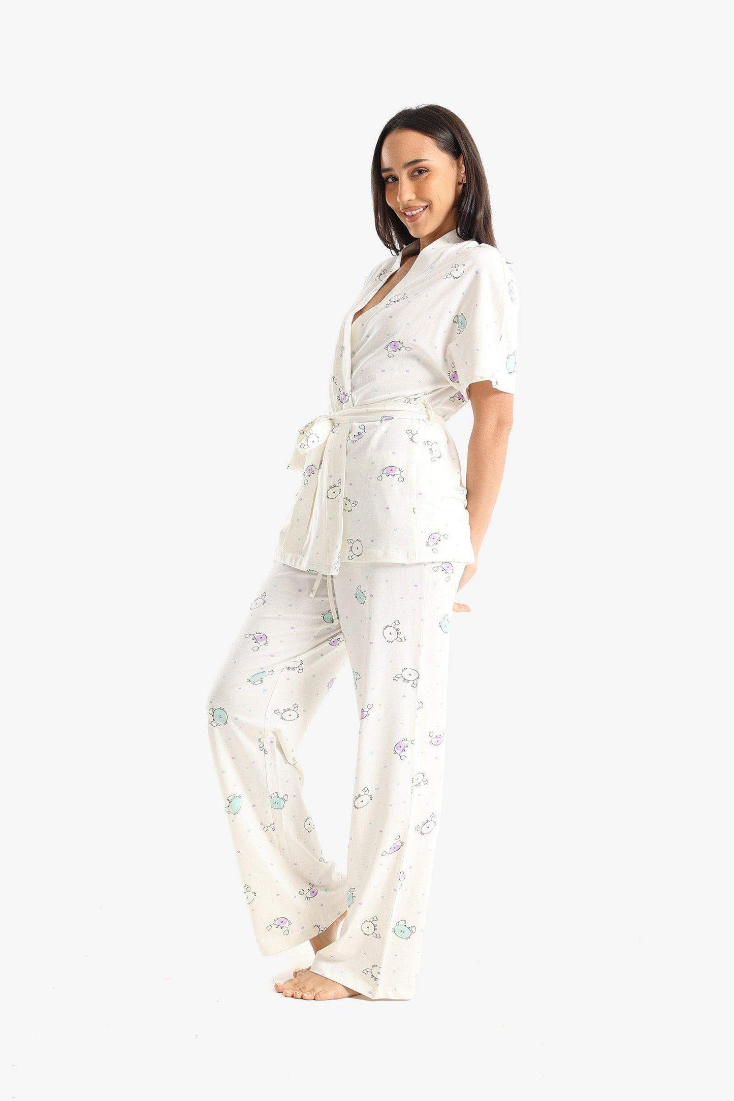 Cotton Crab Print Pyjama Set - Carina - ÙƒØ§Ø±ÙŠÙ†Ø§