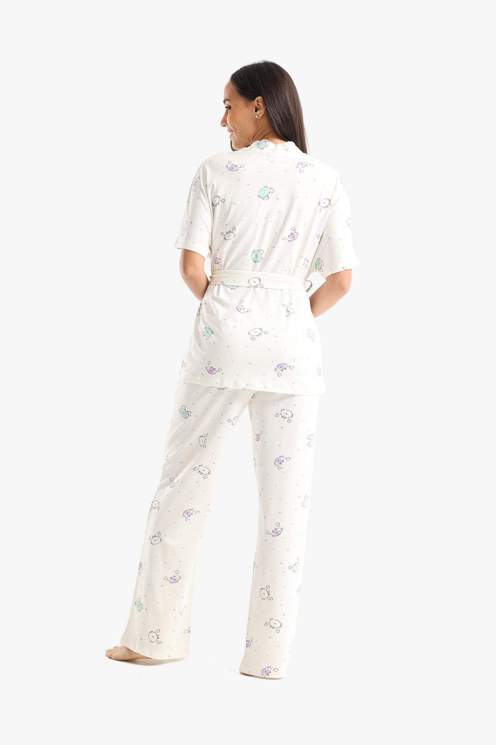 Cotton Crab Print Pyjama Set - Carina - ÙƒØ§Ø±ÙŠÙ†Ø§