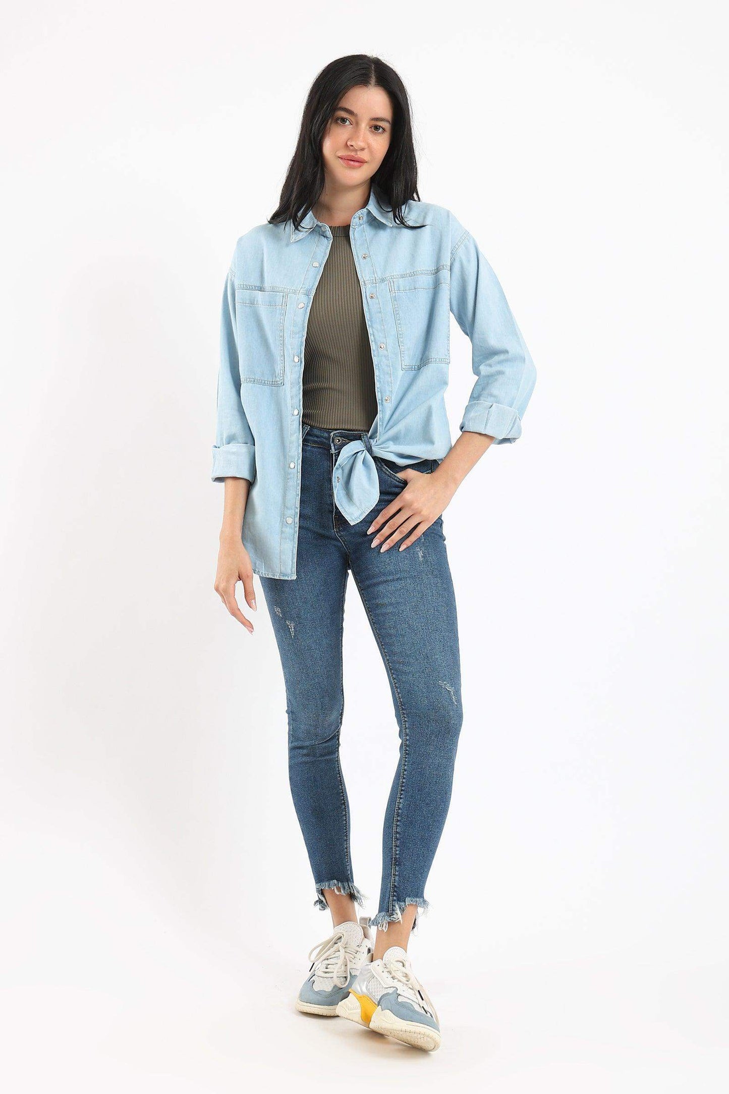 Cotton Denim Shirt - Carina - ÙƒØ§Ø±ÙŠÙ†Ø§