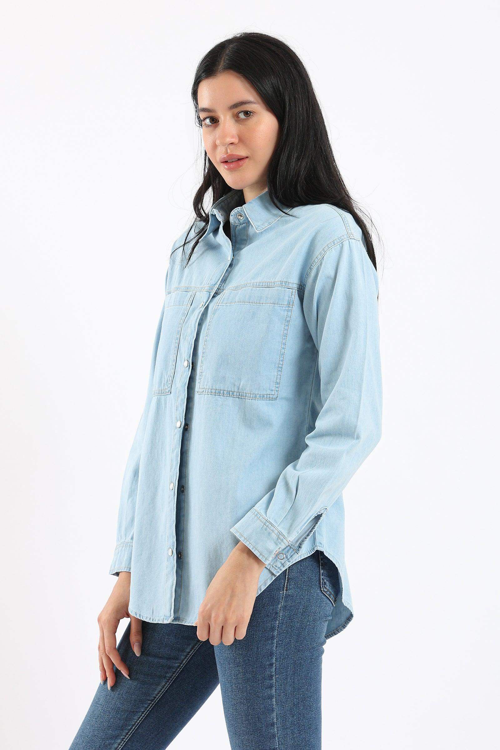 Cotton Denim Shirt - Carina - ÙƒØ§Ø±ÙŠÙ†Ø§