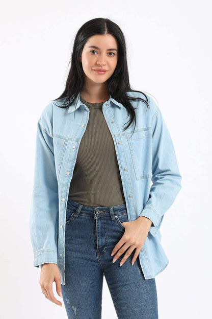 Cotton Denim Shirt - Carina - ÙƒØ§Ø±ÙŠÙ†Ø§